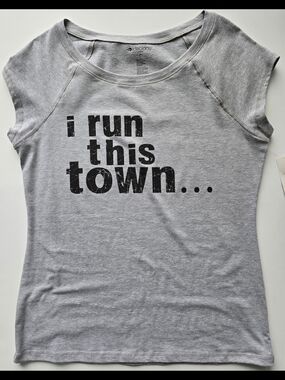 Ideology Women's   'I Run This Town' Gray Graphic Tee